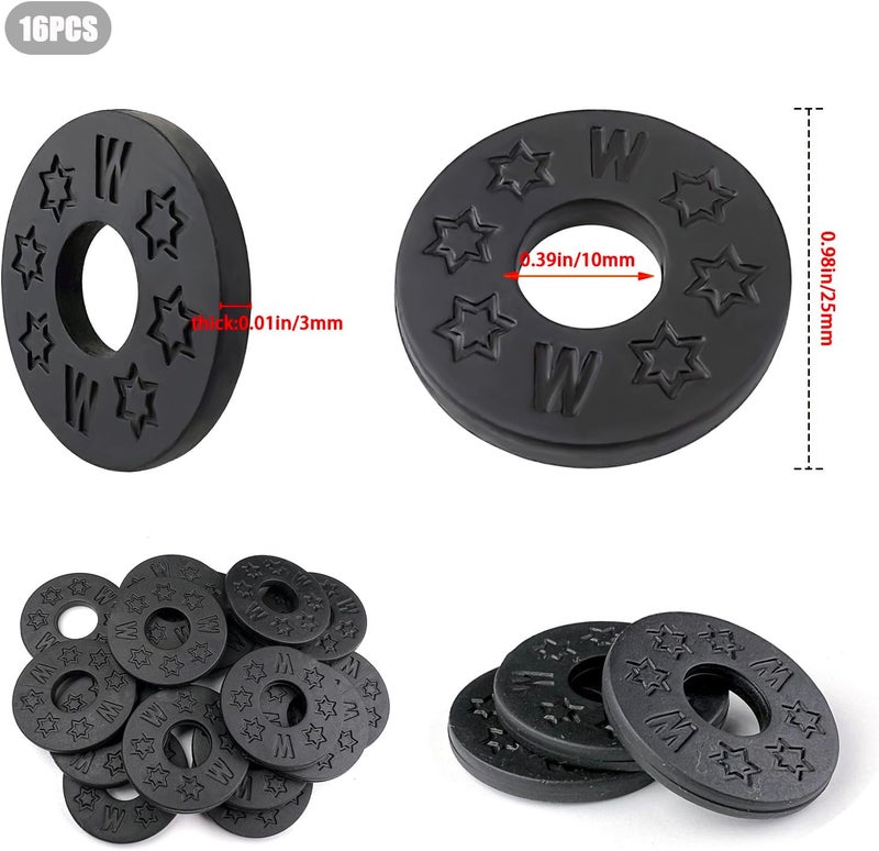 FOJOO 16 Pcs Guitar Strap Locks, acoustic guitar strap adapter for Electric, Acoustic & Bass Guitars, Strap Locks Compatible with Fender, Dunlop, Ernie Ball & More (Black) - Image 2